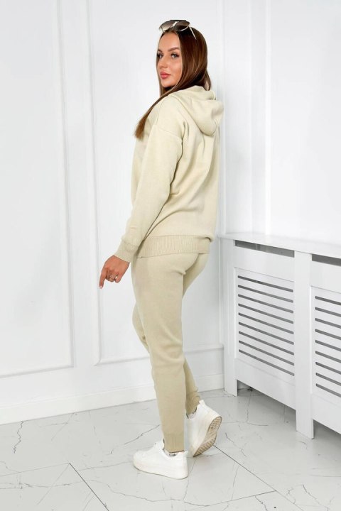 Komplet sweterkowy Bluza + Spodnie ciemny beżowy Komplet sweterkowy Bluza + Spodnie ciemny beżowy