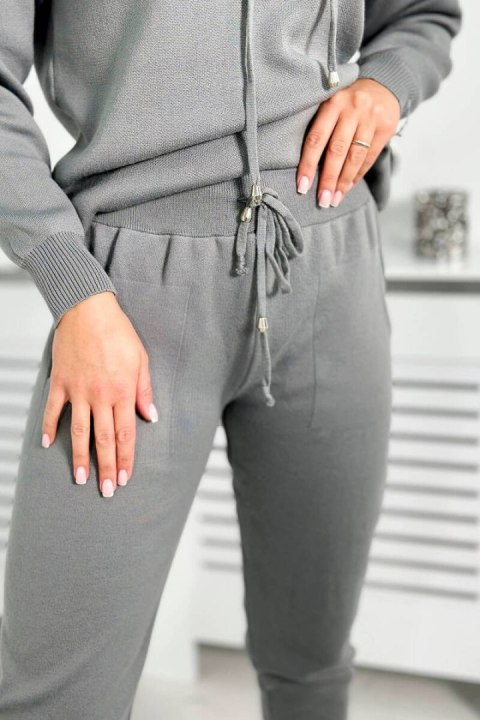 Komplet sweterkowy Bluza + Spodnie ciemny szary Komplet sweterkowy Bluza + Spodnie ciemny szary