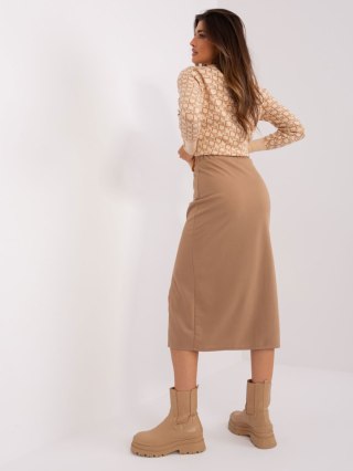 Spódnica LK-SD-509445.72P camelowy L/XL