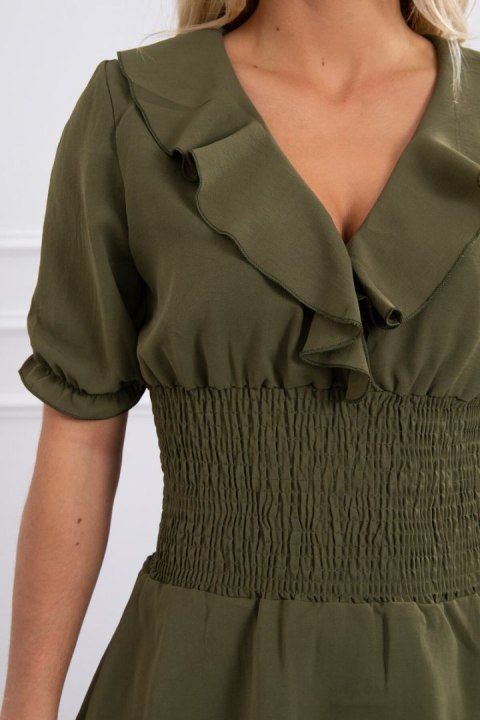 Sukienka taliowana khaki Sukienka taliowana khaki