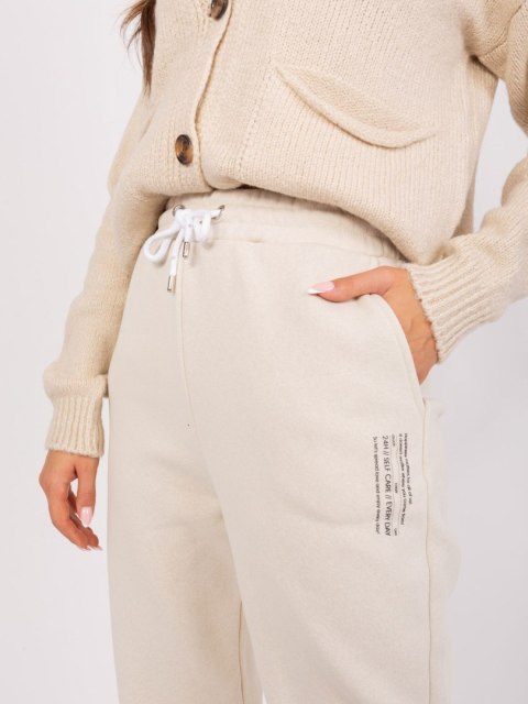 Spodnie dresowe D10047O62214B4 jasny beżowy M