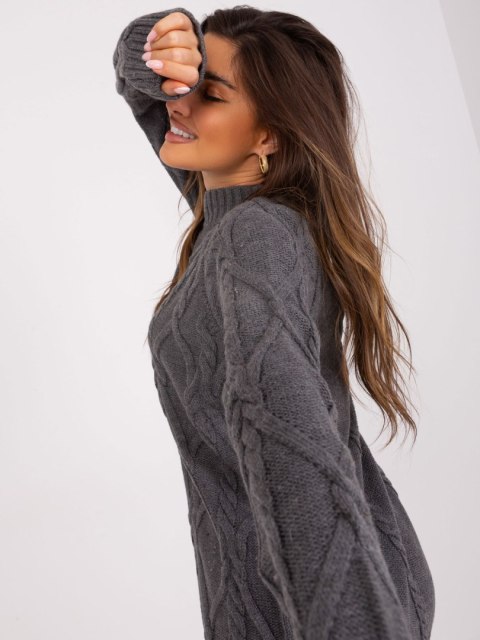 Sukienka BA-SK-8012-1.66P ciemny szary