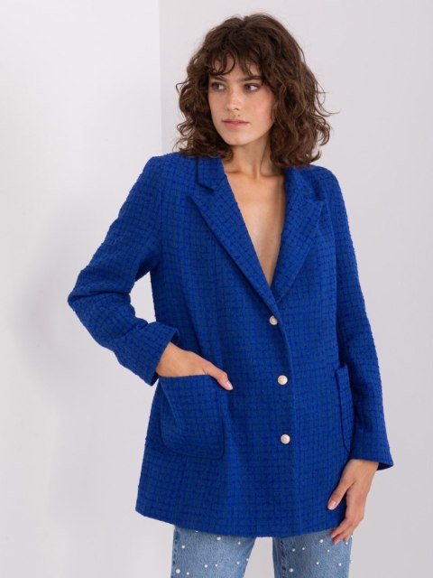 Płaszcz LK-PL-509410.36P kobaltowy L/XL Płaszcz LK-PL-509410.36P kobaltowy L/XL