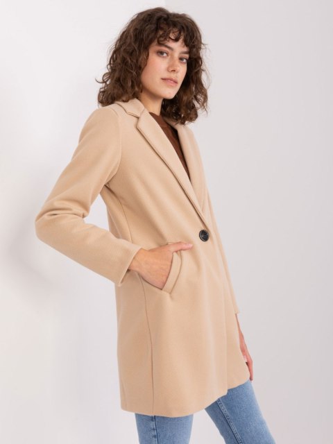 Płaszcz TW-PL-BI-27992-1.06 beżowy XL Płaszcz TW-PL-BI-27992-1.06 beżowy XL