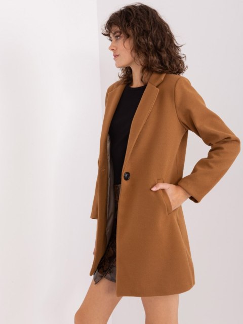 Płaszcz TW-PL-BI-27992-1.06 jasny brązowy S Płaszcz TW-PL-BI-27992-1.06 jasny brązowy S
