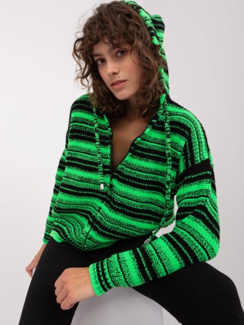 Sweter BA-SW-8000.51P czarno-zielony Sweter BA-SW-8000.51P czarno-zielony