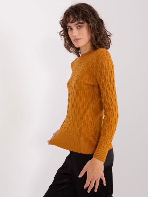 Sweter AT-SW-2324-2.68 ciemny żółty Sweter AT-SW-2324-2.68 ciemny żółty
