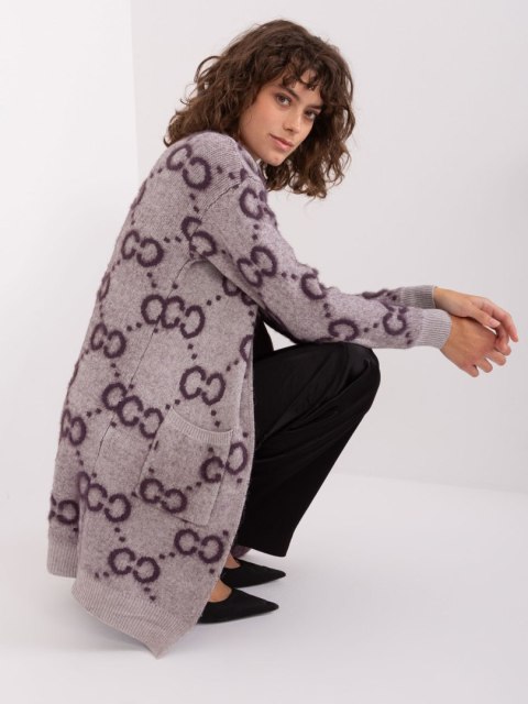 Sweter AT-SW-23401-A.96 ciemny fioletowy Sweter AT-SW-23401-A.96 ciemny fioletowy