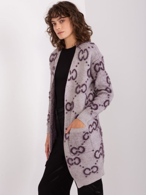 Sweter AT-SW-23401-A.96 ciemny fioletowy Sweter AT-SW-23401-A.96 ciemny fioletowy