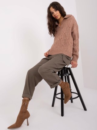 Sweter AT-SW-2349-2.96 brązowy