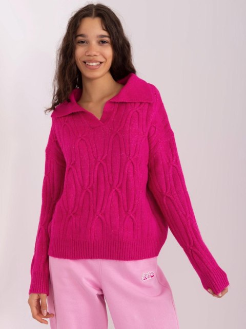 Sweter AT-SW-2349-2.96 fuksjowy Sweter AT-SW-2349-2.96 fuksjowy