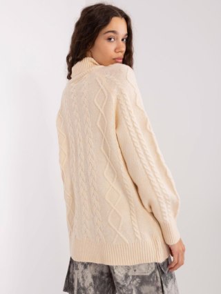 Sweter AT-SW-2355-2.12P jasny beżowy