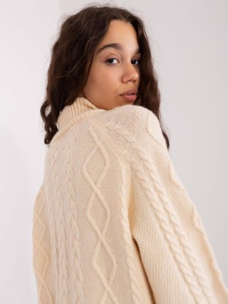 Sweter AT-SW-2355-2.12P jasny beżowy