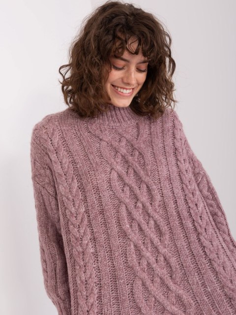 Sweter AT-SW-2363-2.30 fioletowy Sweter AT-SW-2363-2.30 fioletowy
