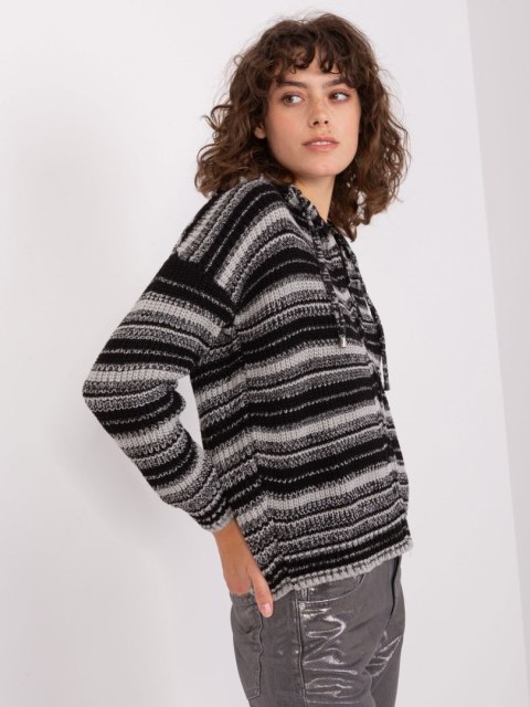 Sweter BA-SW-8000.56P szaro-czarny Sweter BA-SW-8000.56P szaro-czarny