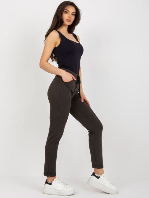 Spodnie dresowe RV-DR-8694.37 ciemny khaki L/XL