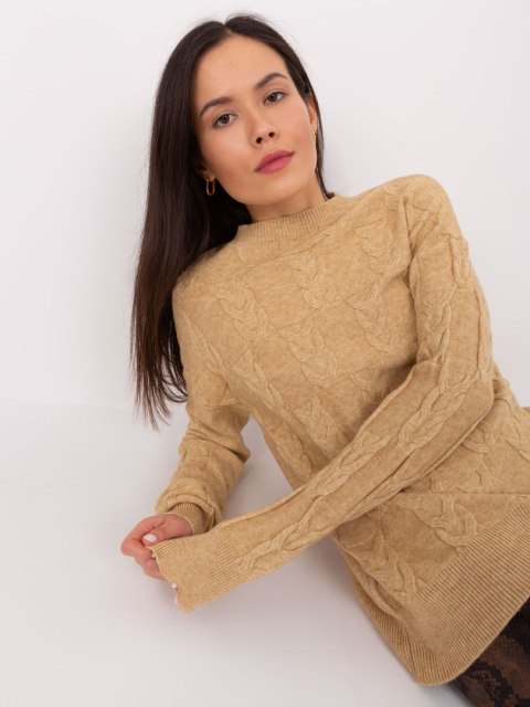 Sweter AT-SW-2340.22 camelowy Sweter AT-SW-2340.22 camelowy