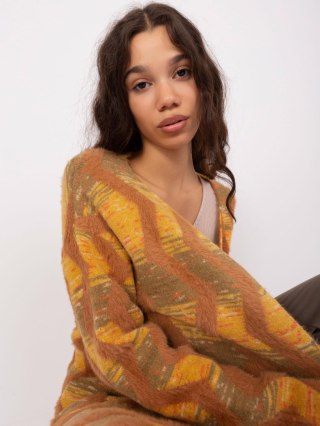 Sweter AT-SW-234701.34 ciemny żółty