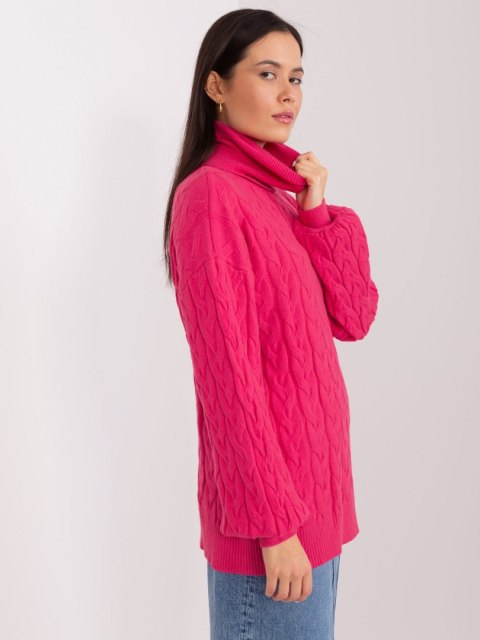 Sweter AT-SW-2348.93 fuksjowy Sweter AT-SW-2348.93 fuksjowy