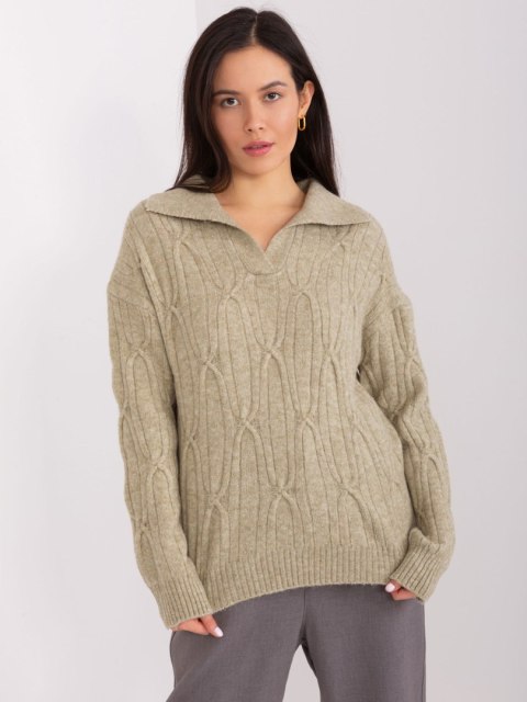 Sweter AT-SW-2349-2.27 khaki Sweter AT-SW-2349-2.27 khaki
