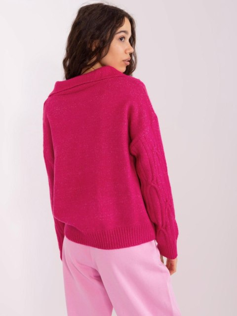 Sweter AT-SW-2349-2.96 fuksjowy Sweter AT-SW-2349-2.96 fuksjowy