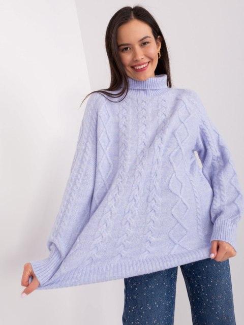 Sweter AT-SW-2355-2.12P jasny fioletowy Sweter AT-SW-2355-2.12P jasny fioletowy