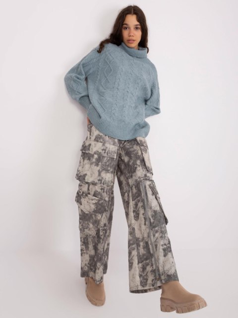 Sweter AT-SW-2355-2.12P szaro-niebieski