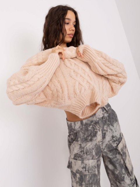 Sweter AT-SW-2363-2.30 jasny beżowy