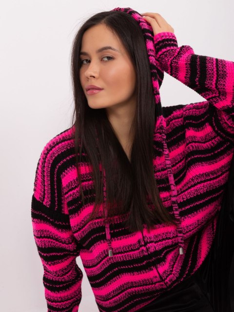 Sweter BA-SW-8000.56P czarno-różowy Sweter BA-SW-8000.56P czarno-różowy
