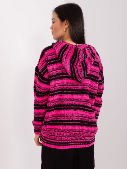 Sweter BA-SW-8000.56P czarno-różowy Sweter BA-SW-8000.56P czarno-różowy