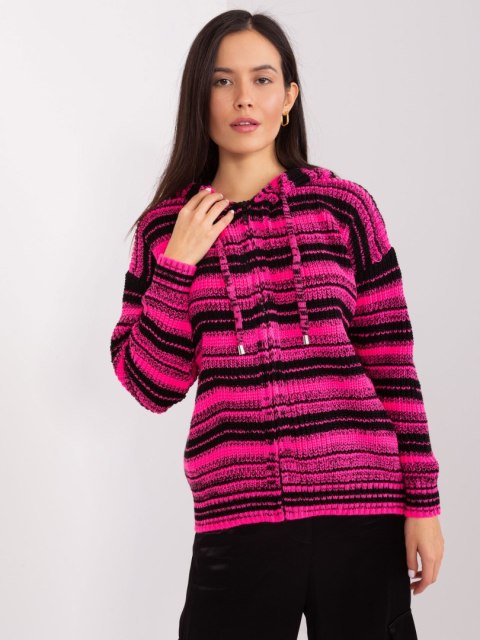 Sweter BA-SW-8000.56P czarno-różowy Sweter BA-SW-8000.56P czarno-różowy