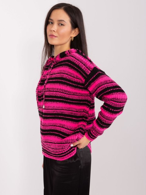 Sweter BA-SW-8000.56P czarno-różowy Sweter BA-SW-8000.56P czarno-różowy