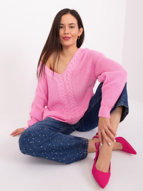 Sweter BA-SW-8028.77 różowy Sweter BA-SW-8028.77 różowy