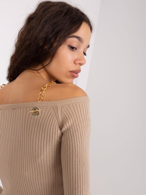 Sweter EM-SW-070921.49 ciemny bezowy S/M