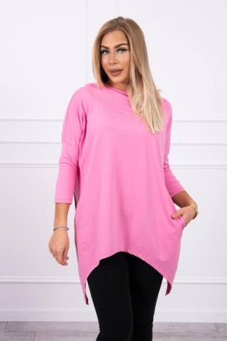 Bluza z nadrukiem roweru jasno różowa