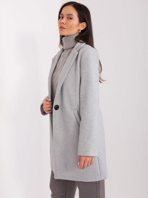 Płaszcz TW-PL-BI-27992-2.53 szary M Płaszcz TW-PL-BI-27992-2.53 szary M