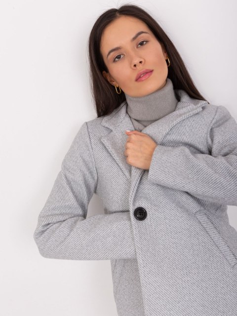 Płaszcz TW-PL-BI-27992-2.53 szary M Płaszcz TW-PL-BI-27992-2.53 szary M
