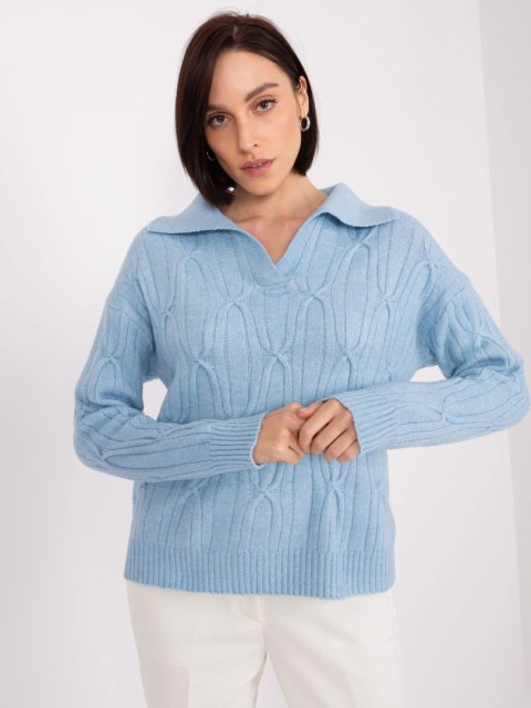 Sweter AT-SW-2349-2.27 jasny niebieski Sweter AT-SW-2349-2.27 jasny niebieski