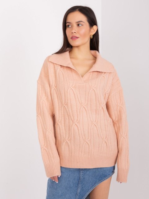 Sweter AT-SW-2349-2.96 brzoskwiniowy Sweter AT-SW-2349-2.96 brzoskwiniowy