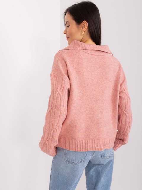 Sweter AT-SW-2349-2.96 ciemny różowy Sweter AT-SW-2349-2.96 ciemny różowy