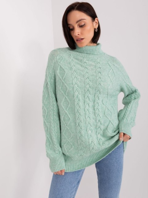Sweter AT-SW-2355-2.30X mietowy Sweter AT-SW-2355-2.30X mietowy