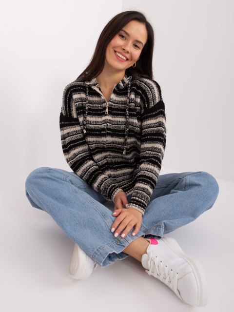 Sweter BA-SW-8000.72P czarno-beżowy Sweter BA-SW-8000.72P czarno-beżowy