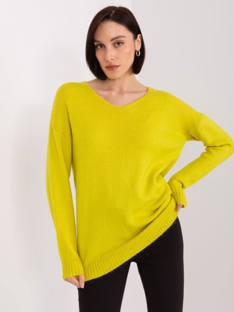 Sweter TO-SW-1810.08P limonkowy Sweter TO-SW-1810.08P limonkowy