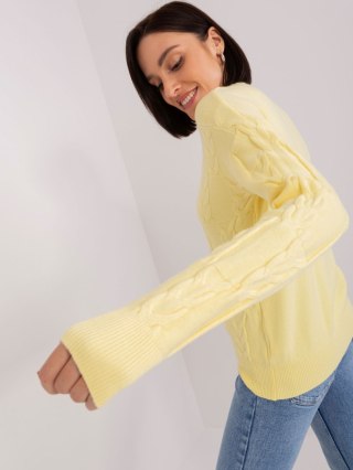 Sweter AT-SW-2340.80 jasny żółty