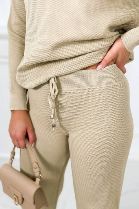 Komplet sweterkowy Bluza + Spodnie ciemny beżowy Komplet sweterkowy Bluza + Spodnie ciemny beżowy