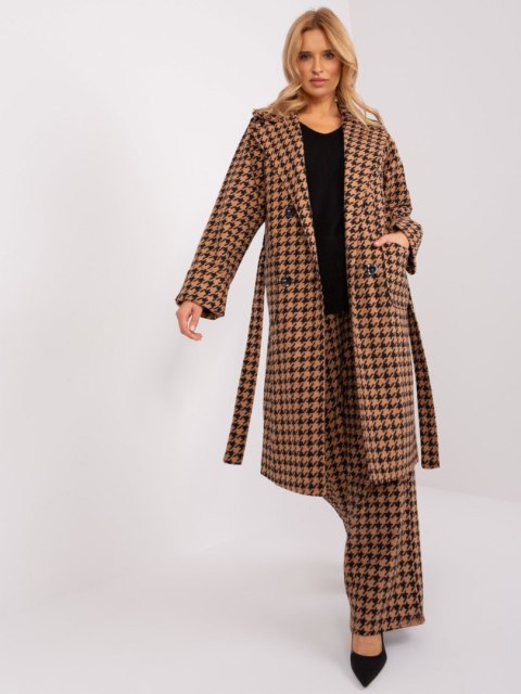 Płaszcz LK-PL-509407.96P camelowy S/M Płaszcz LK-PL-509407.96P camelowy S/M
