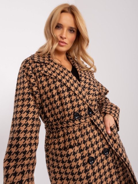 Płaszcz LK-PL-509407.96P camelowy S/M Płaszcz LK-PL-509407.96P camelowy S/M