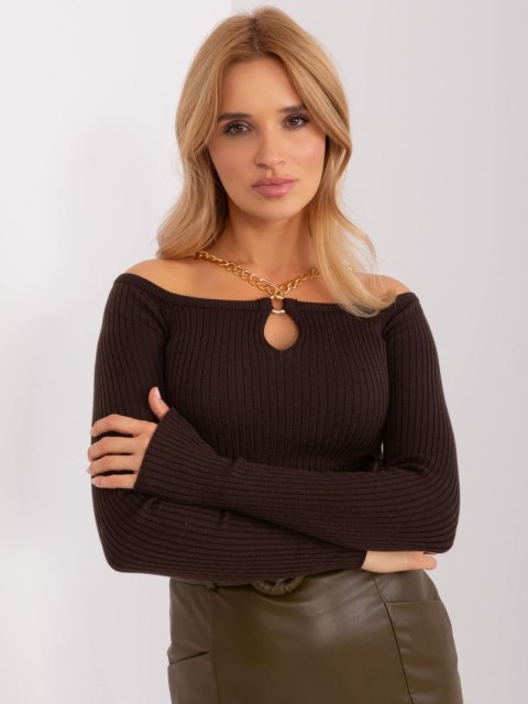 Sweter EM-SW-070921.49 ciemny brązowy S/M Sweter EM-SW-070921.49 ciemny brązowy S/M