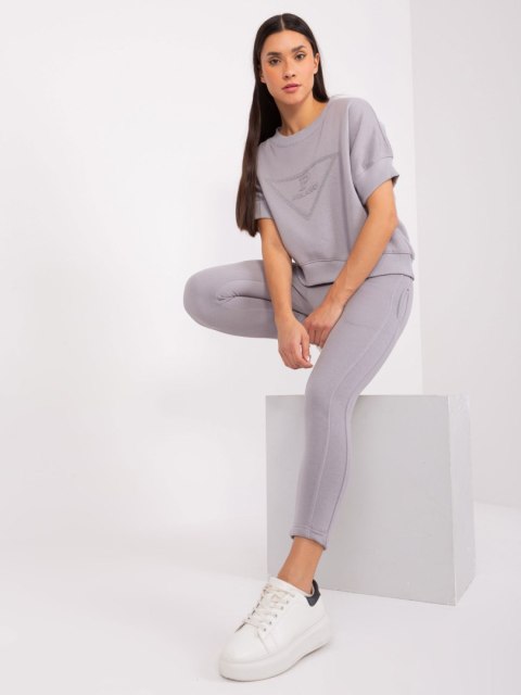 Komplet sportowy szary, dwuczęściowy bluza i spodnie Komplet sportowy szary, dwuczęściowy bluza i spodnie