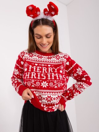 Sweter D90057AB90883A czerwony M